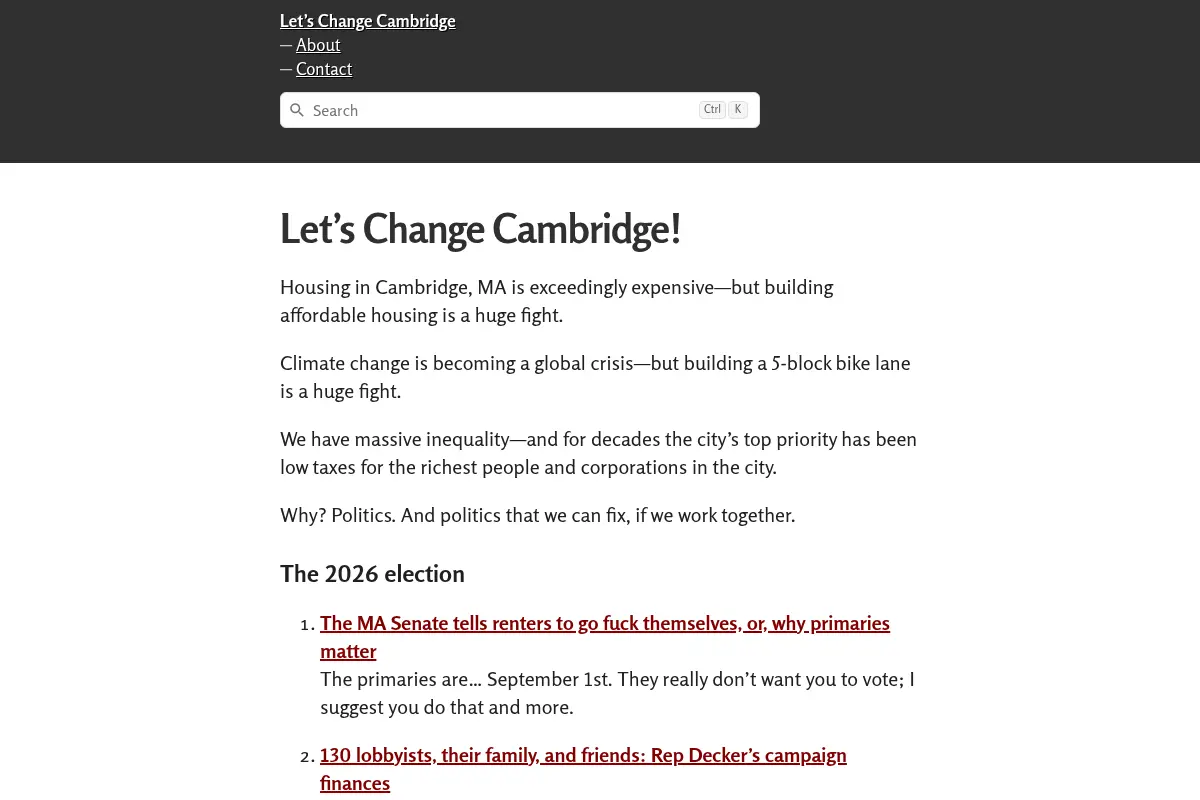Let’s Change Cambridge!