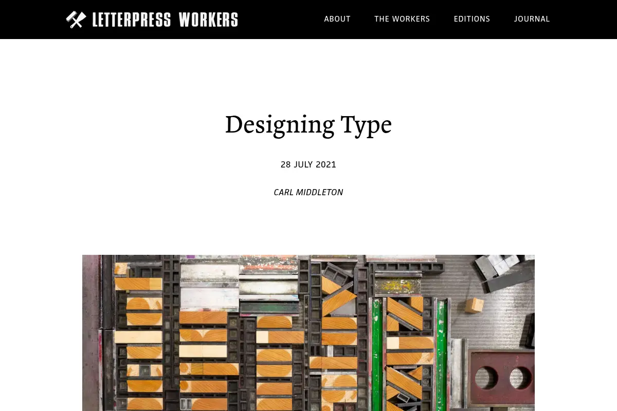 Designing Type | Letterpress Workers