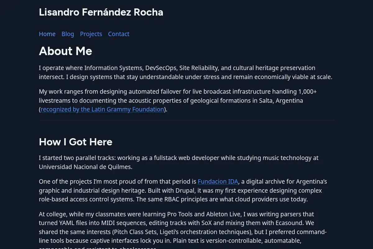 About | Lisandro Fernández Rocha