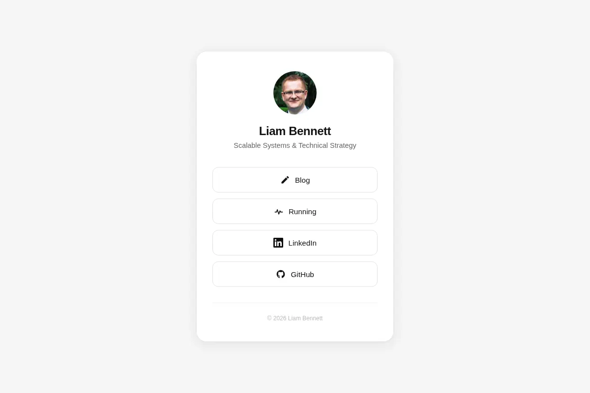 Liam Bennett — Senior Software Architect