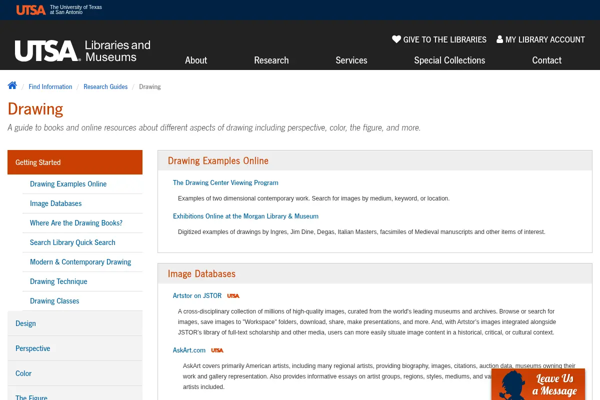 Getting Started - Drawing - LibGuides at University of Texas at San Antonio