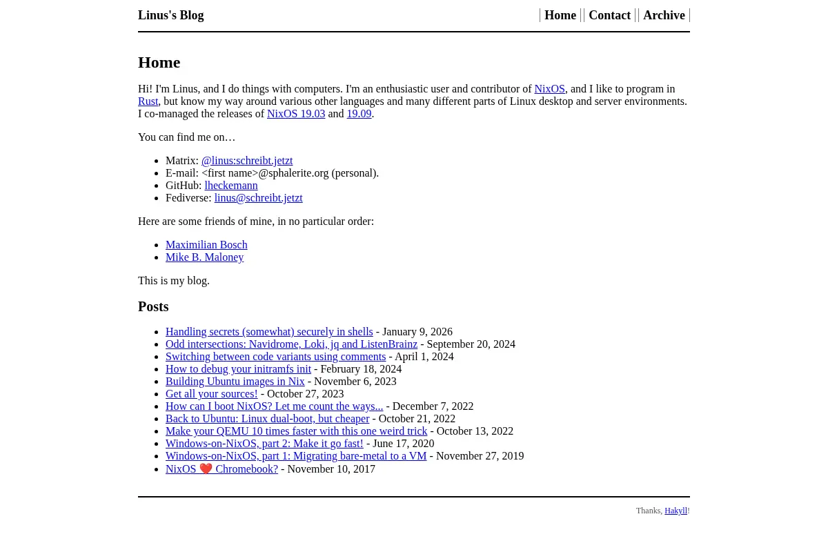Linus's Blog