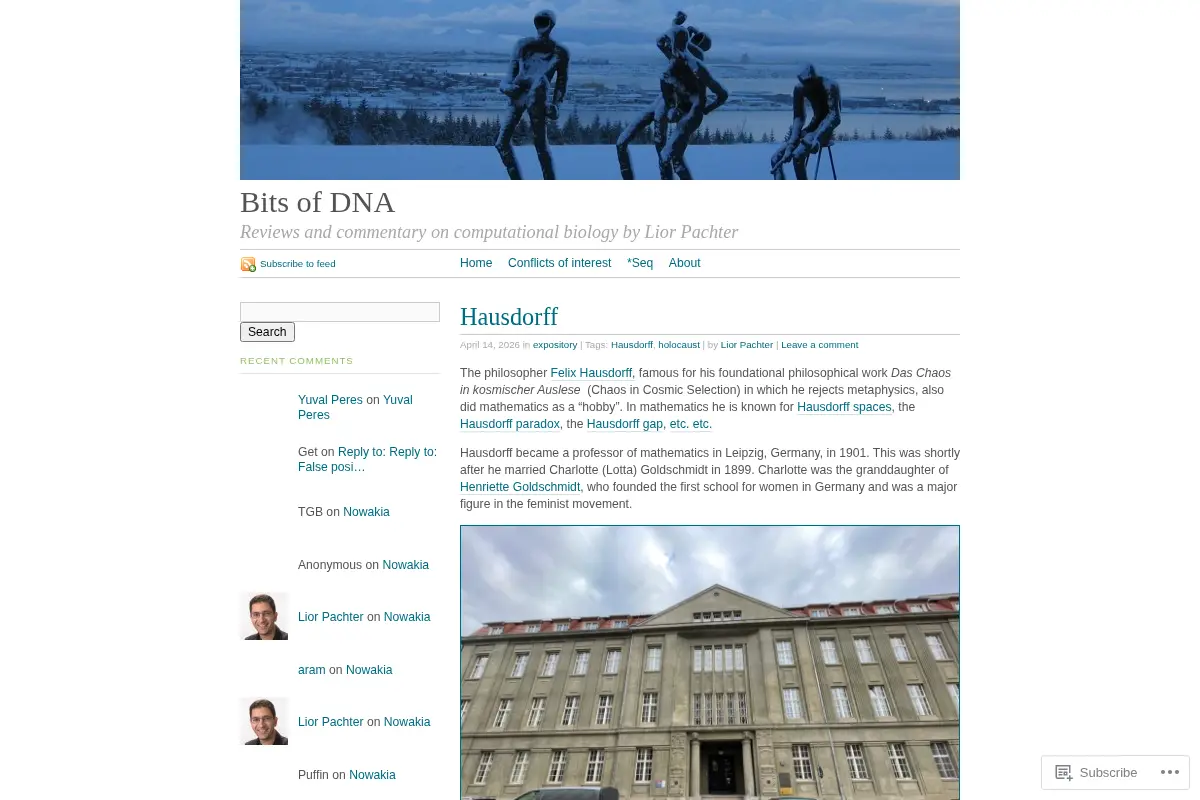 Bits of DNA