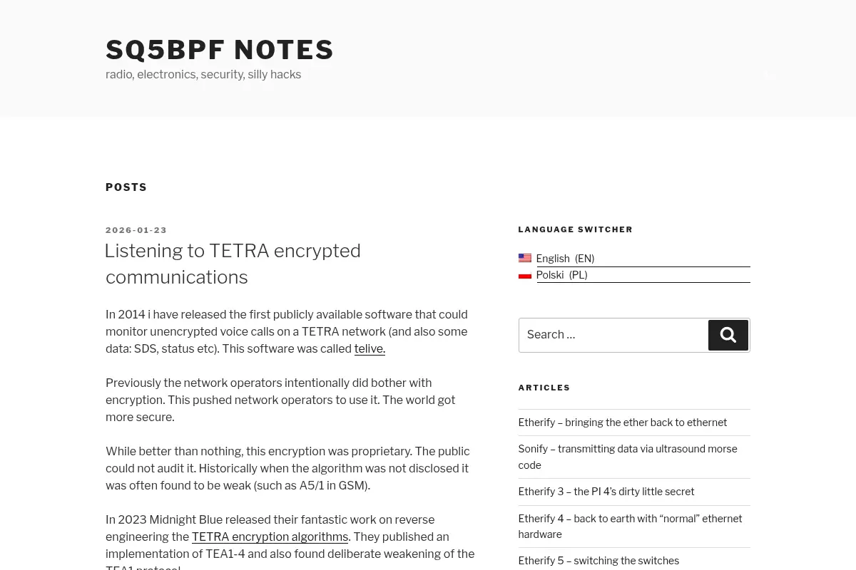 SQ5BPF notes – radio, electronics, security, silly hacks