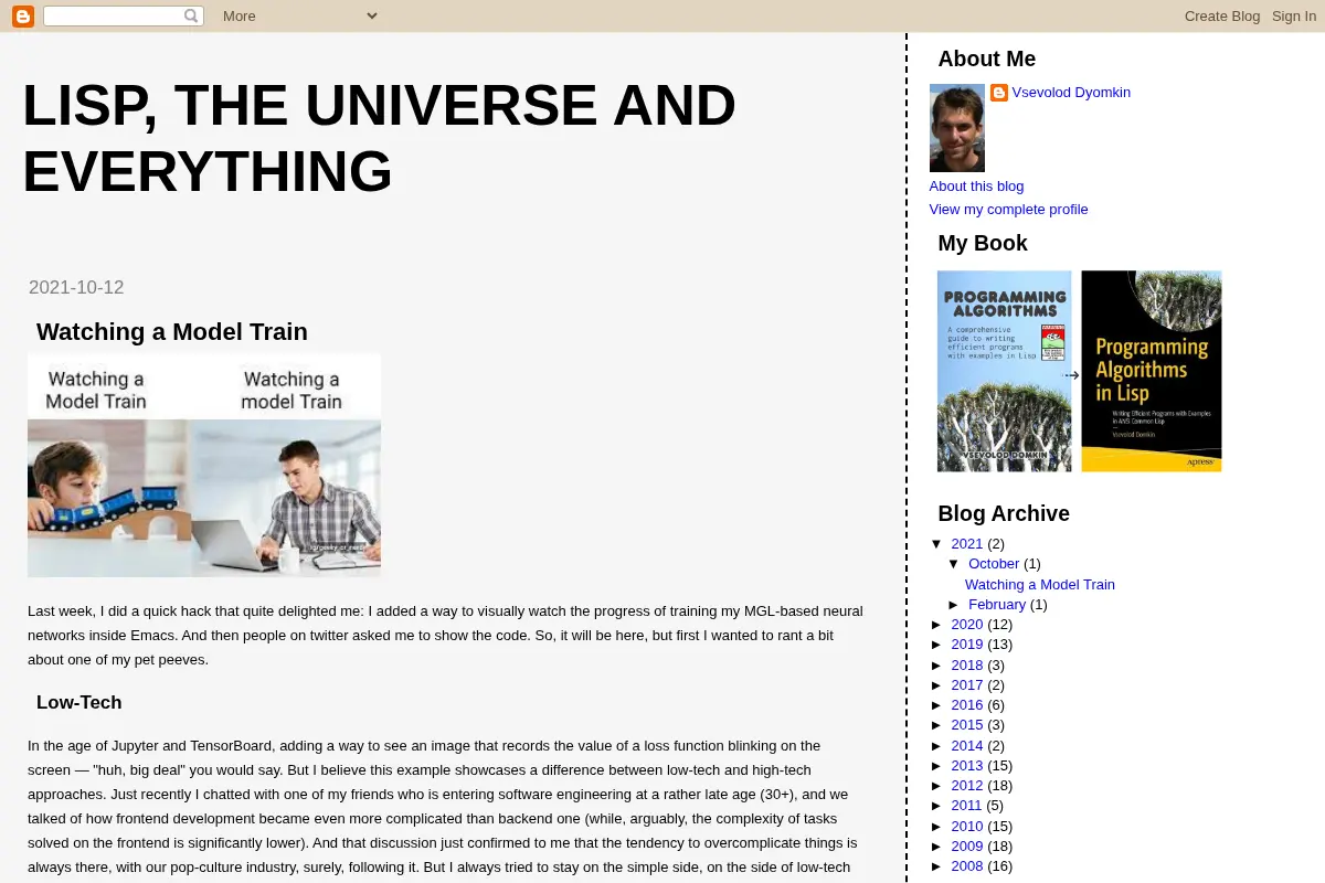 Lisp, the Universe and Everything