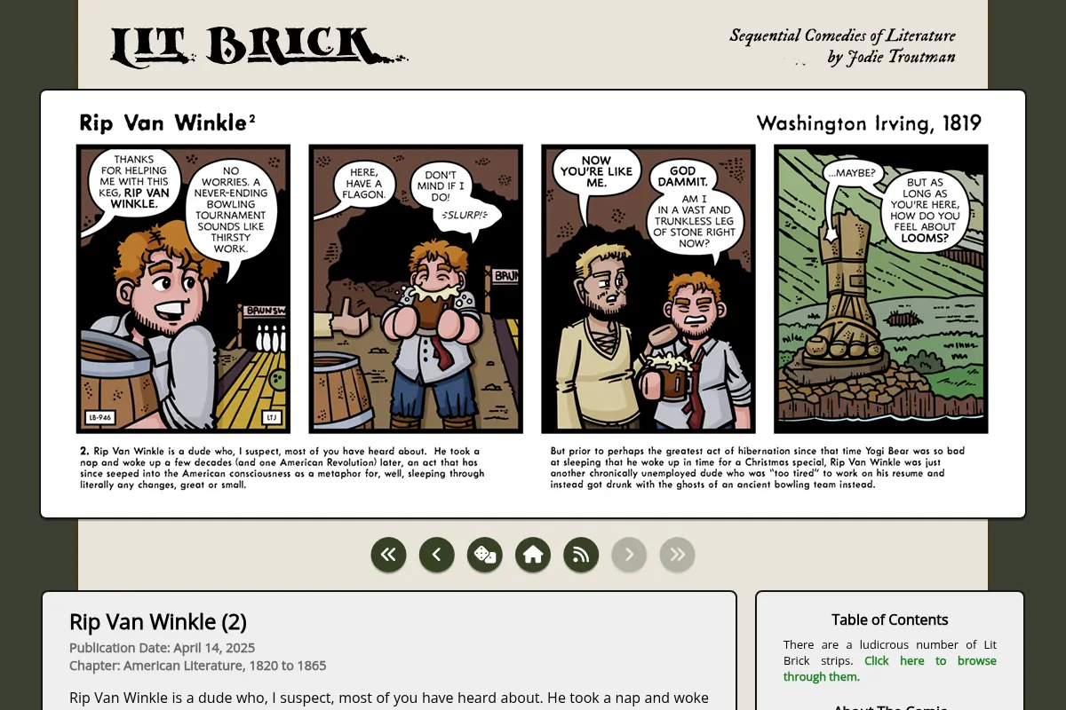 Lit Brick: Comics About Literature by Jodie Troutman