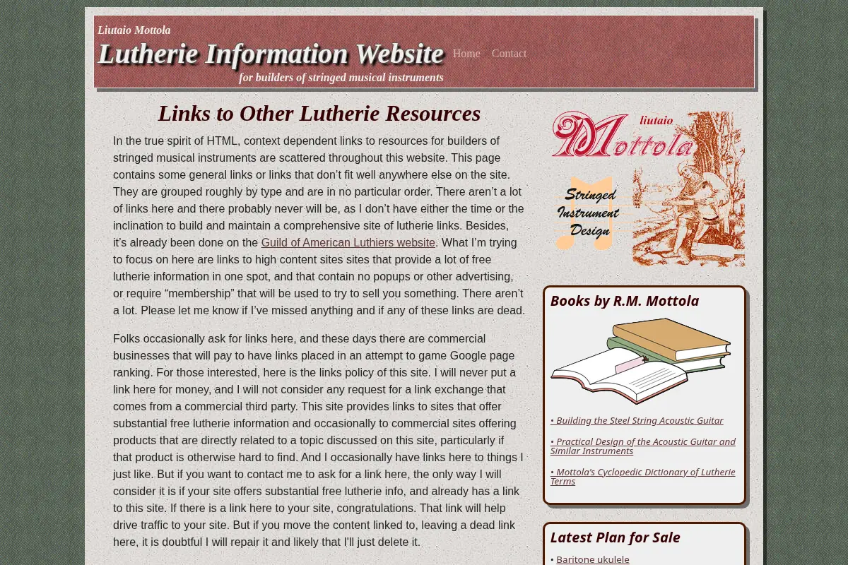 Liutaio Mottola Lutherie Links