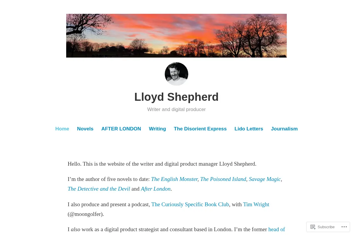Lloyd Shepherd – Writer and digital producer