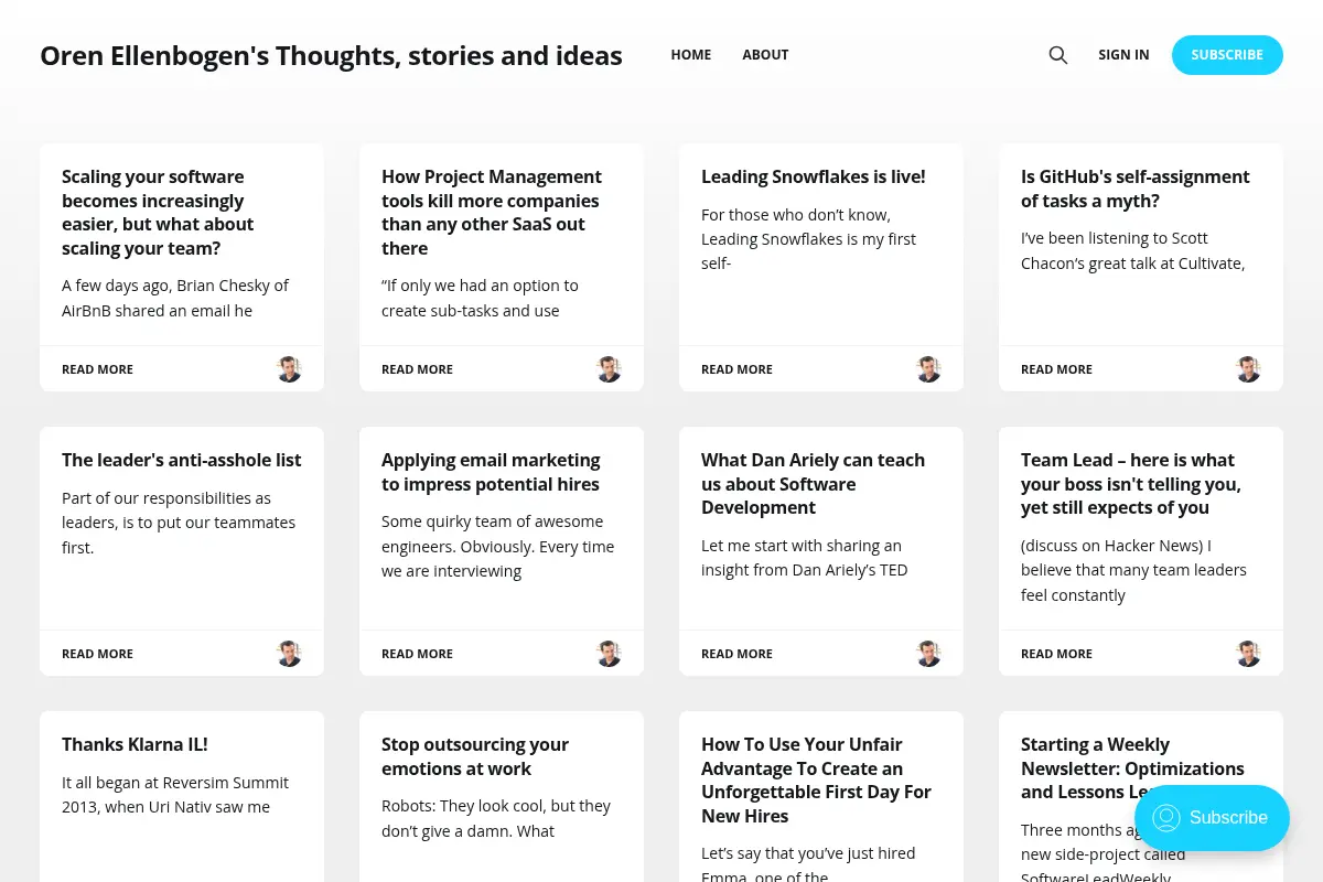 Oren Ellenbogen's Thoughts, stories and ideas