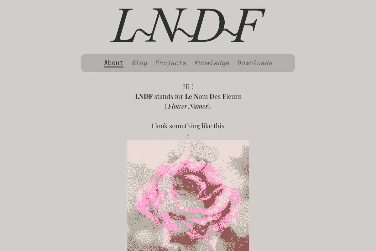 Le Nom Des Fleurs