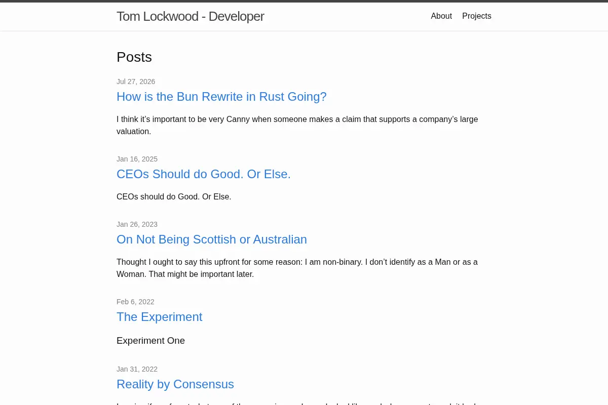 Tom Lockwood - Developer
