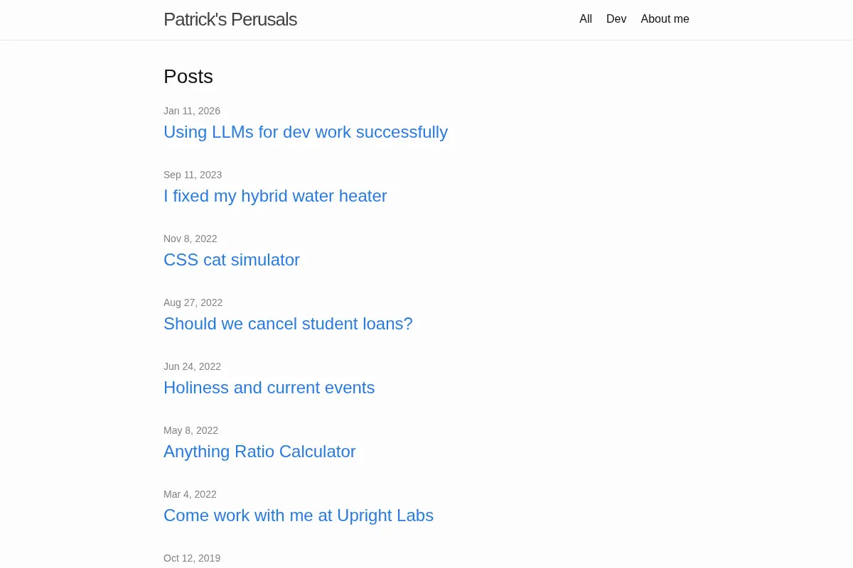 Patrick’s Perusals