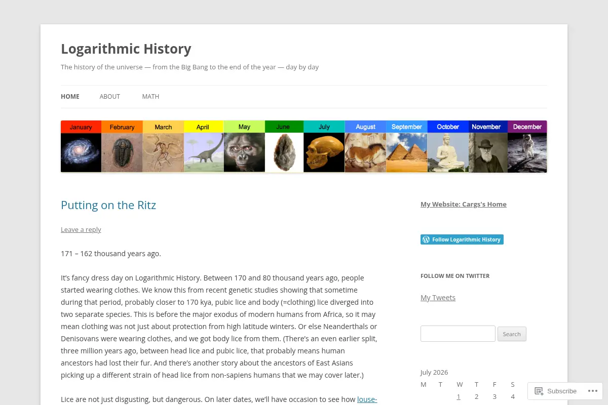 Logarithmic History