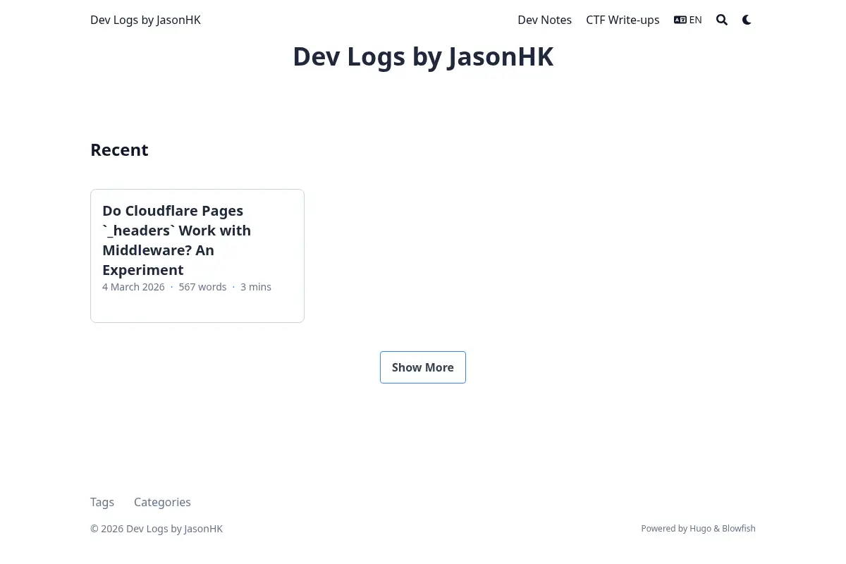 Dev Logs by JasonHK