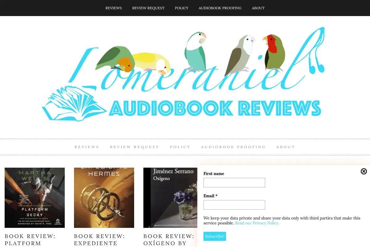 Lomeraniel Audiobook Reviews