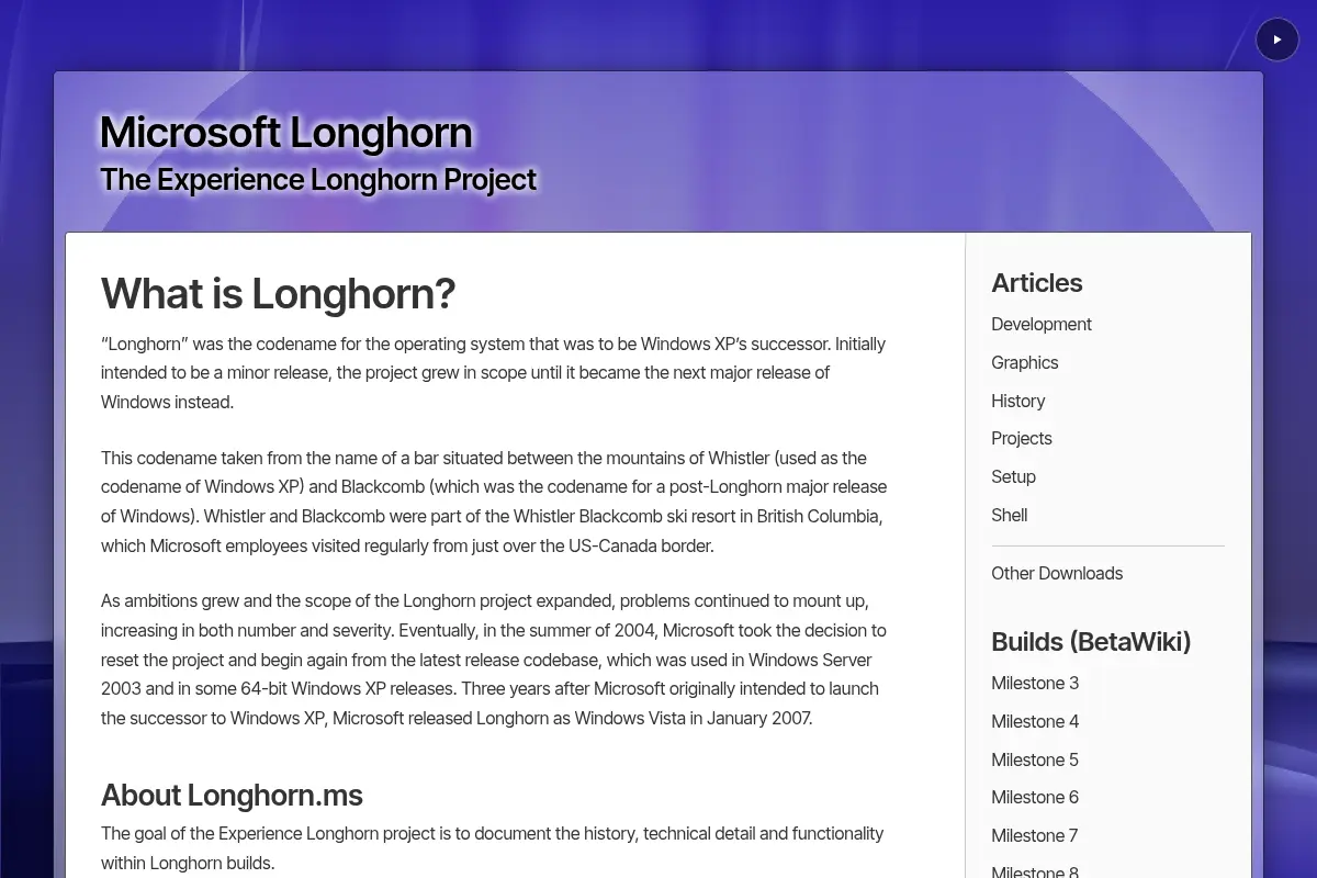 The Experience Longhorn Project