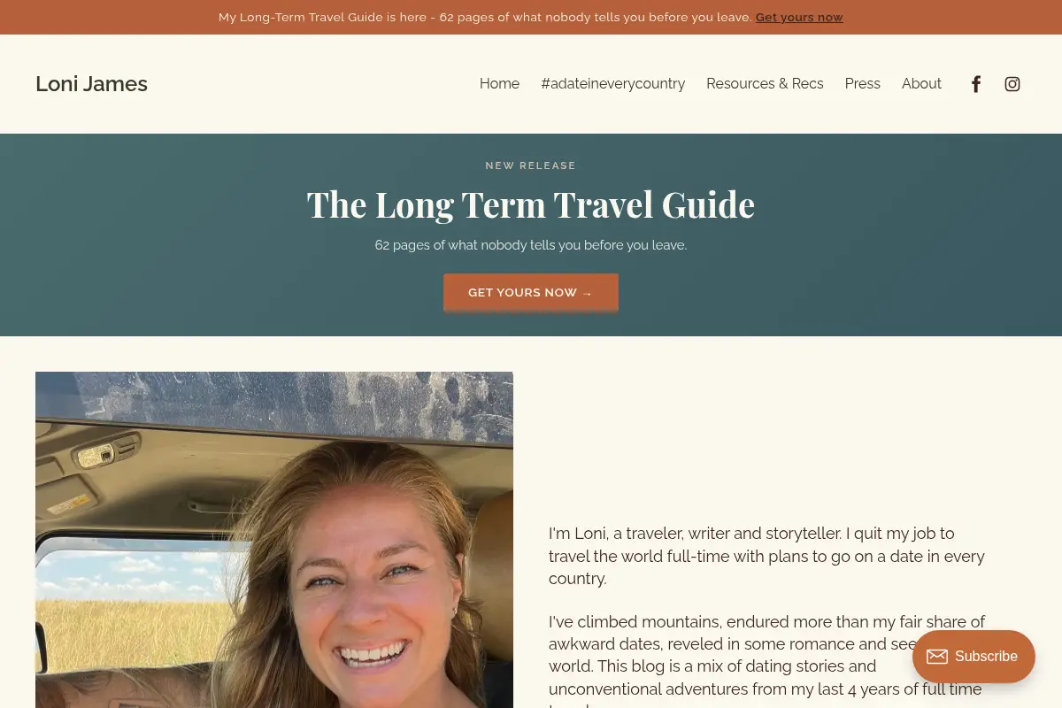 Loni James Travel & Dating Blog