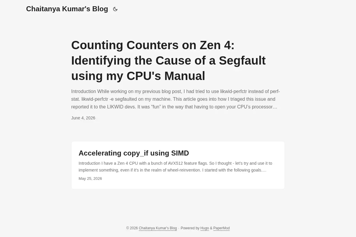 Chaitanya Kumar's Blog