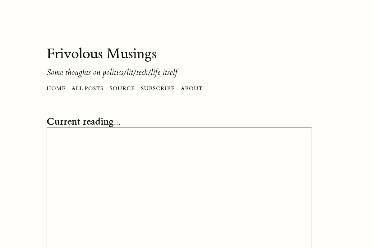 Frivolous Musings