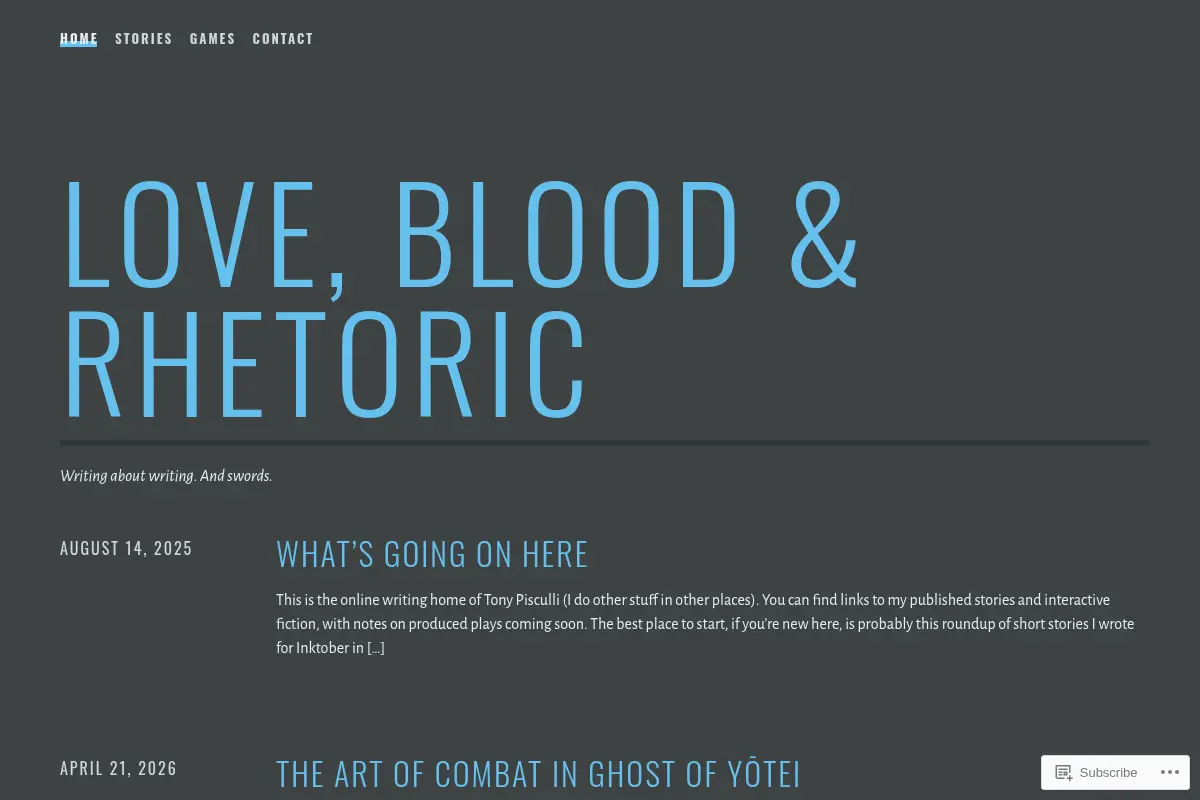 Love, Blood & Rhetoric