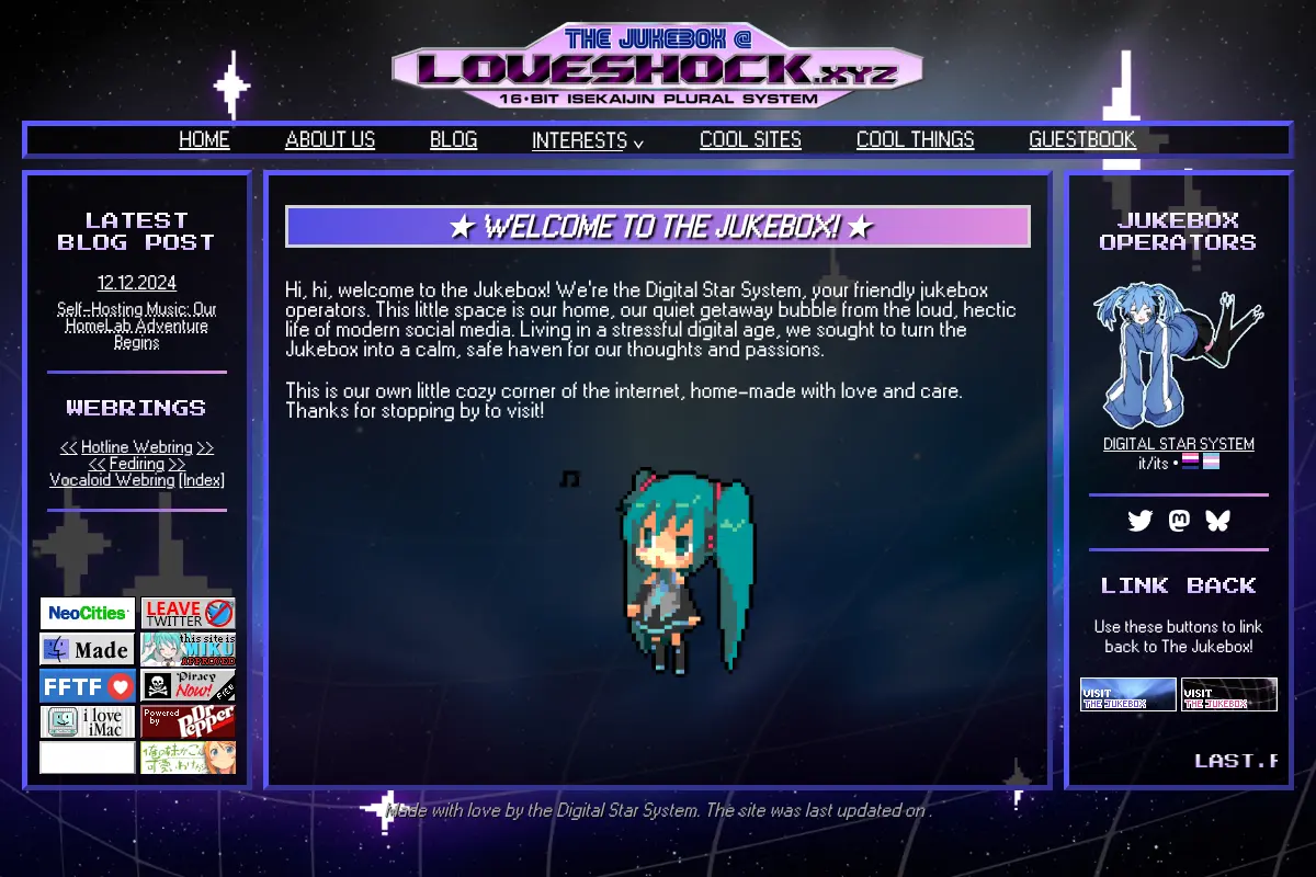 The Jukebox @ Loveshock.xyz