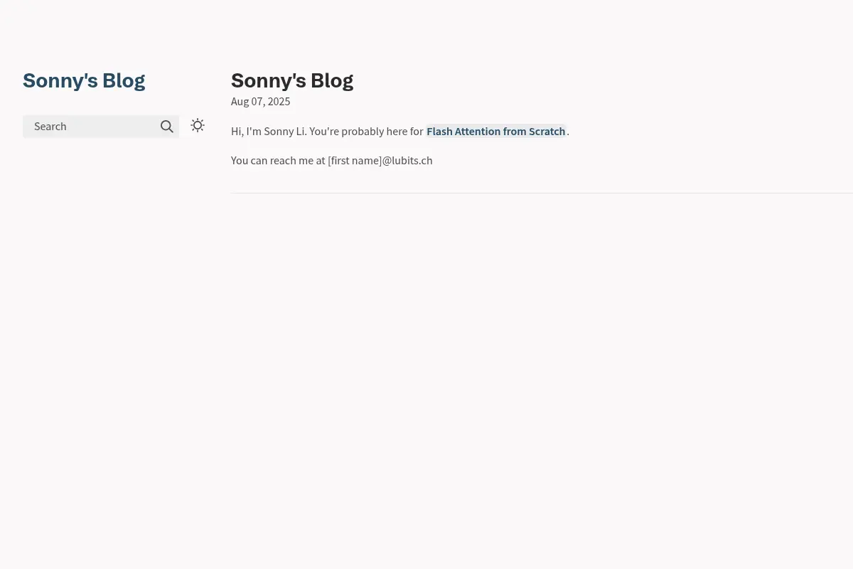 Sonny's Blog