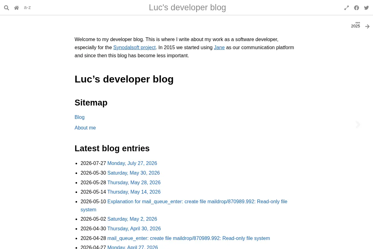 Luc's developer blog