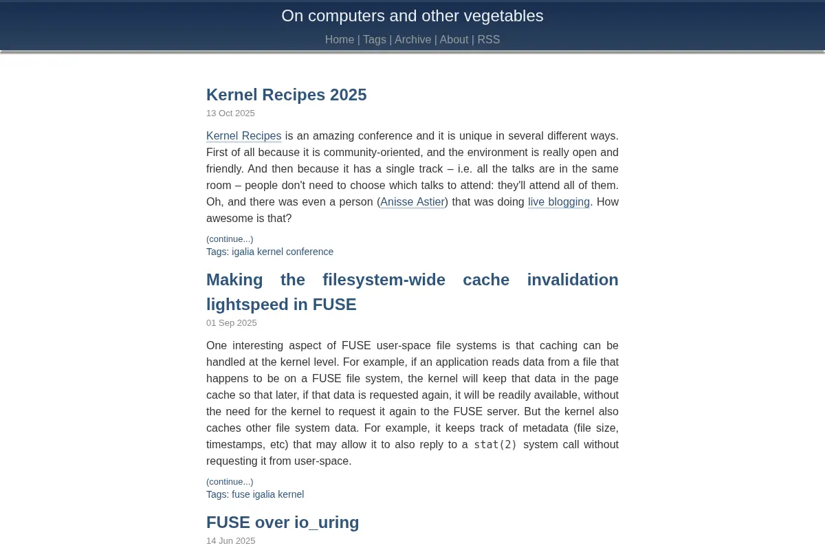 On computers and other vegetables