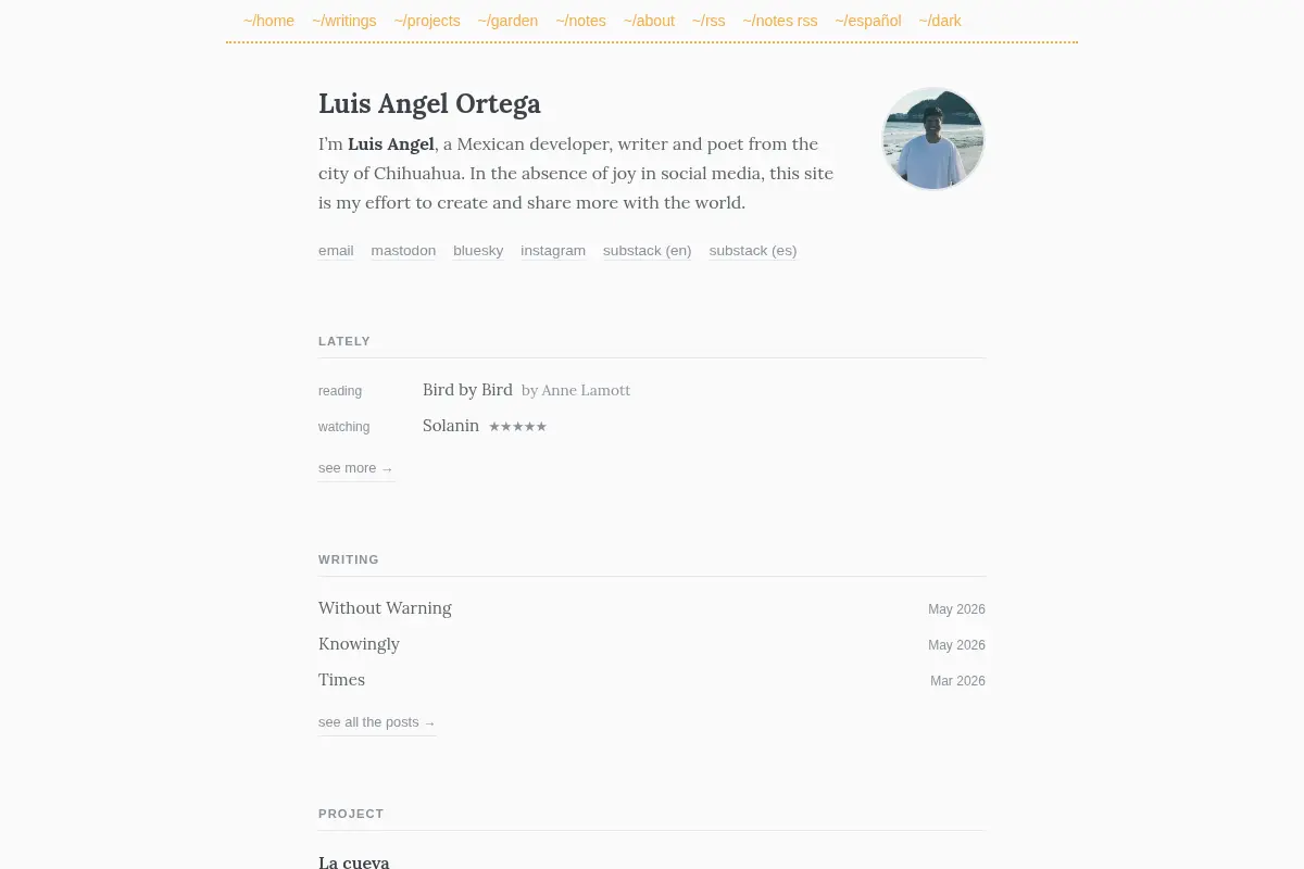 Luis Angel's Personal Site