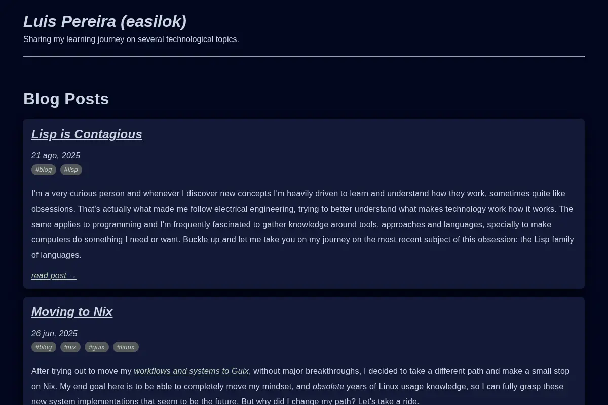 Blog Posts :: easilok.dev