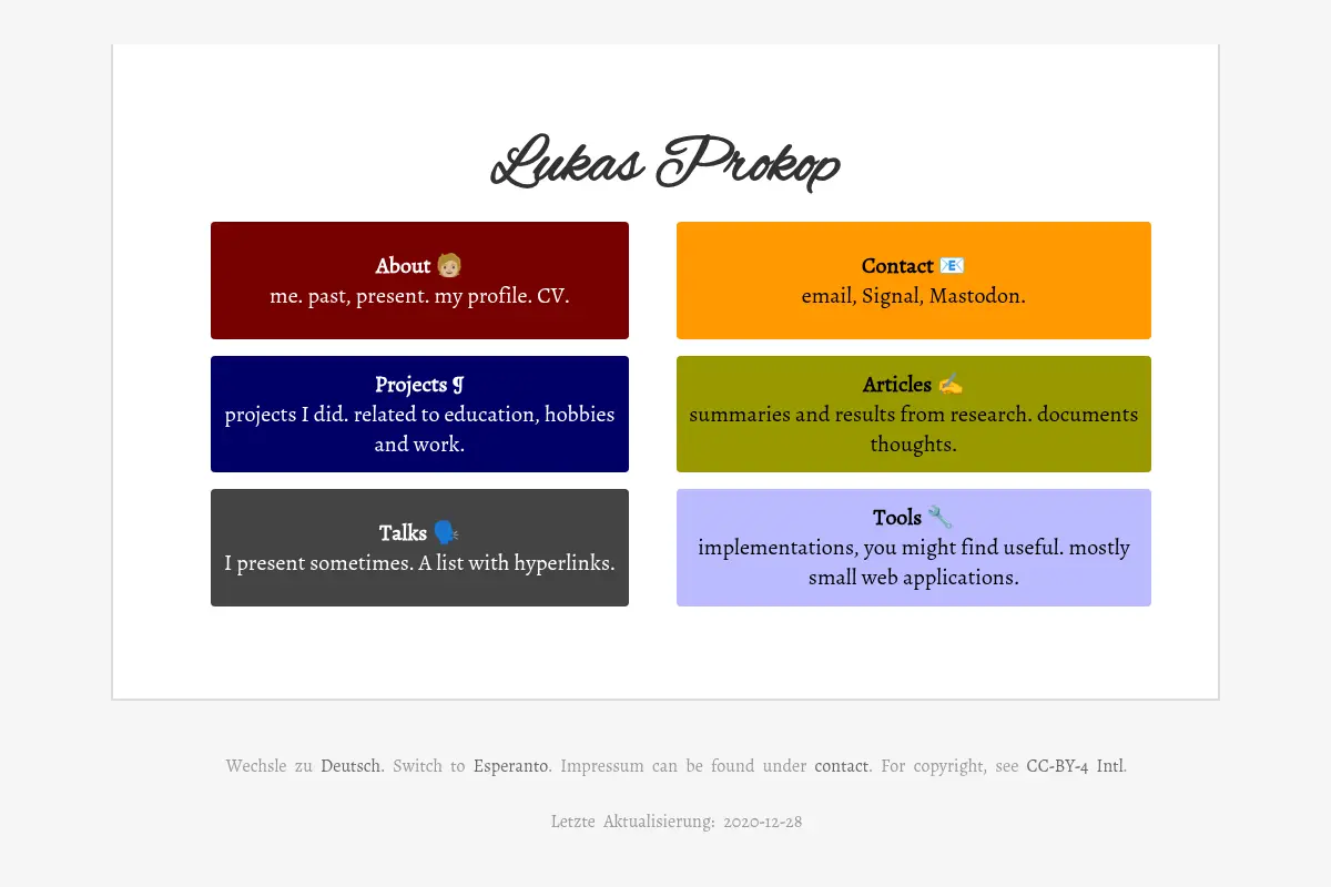 Lukas Prokop's homepage