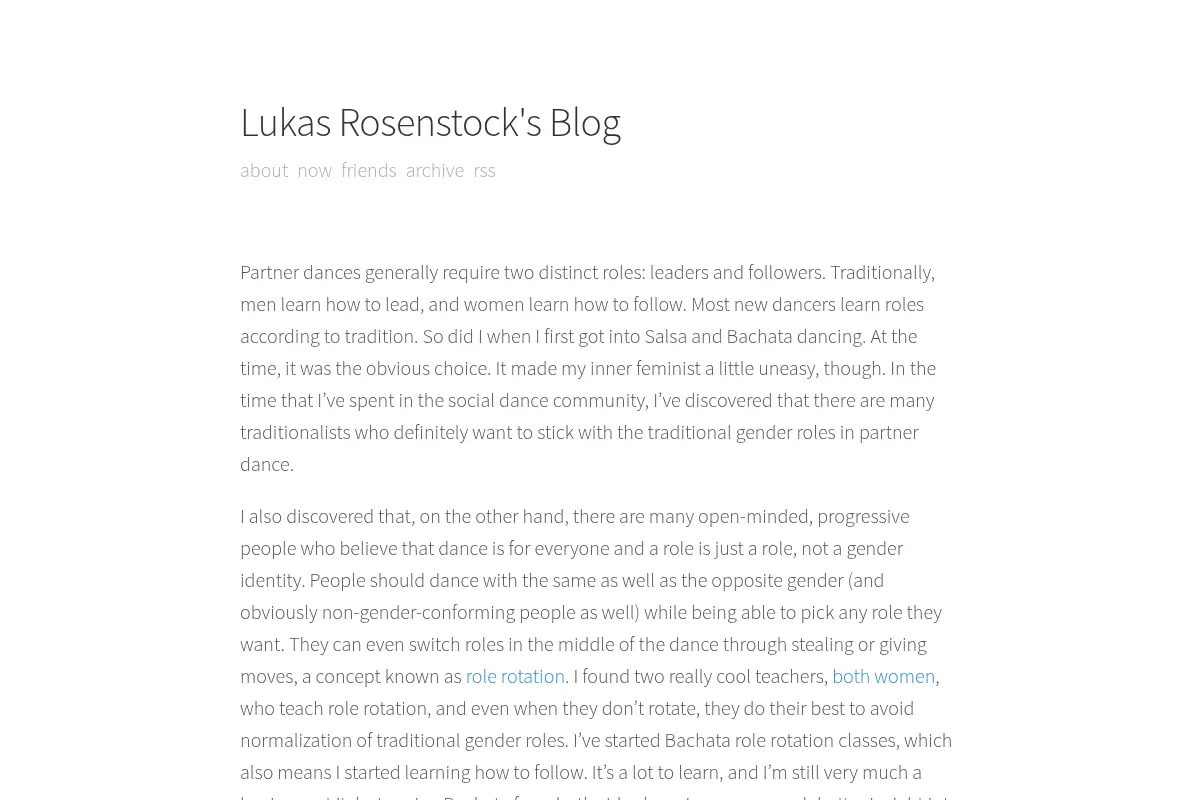 Lukas Rosenstock's Blog