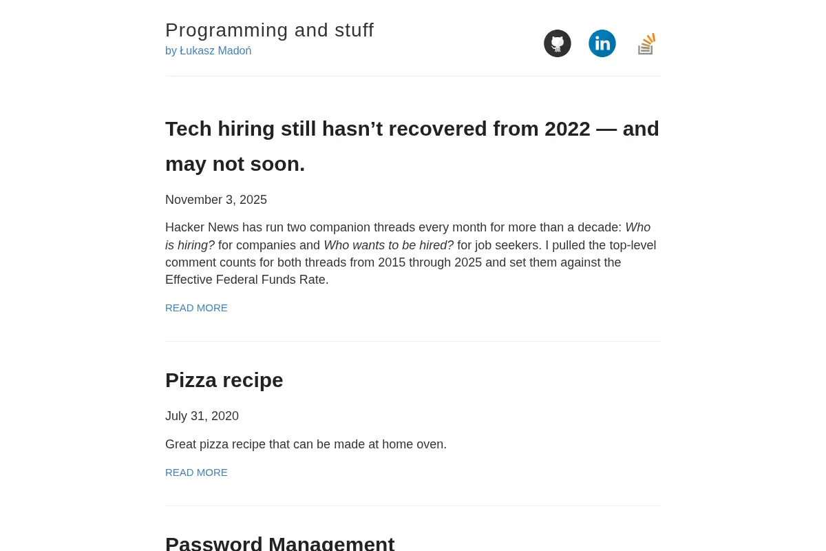 Programming and stuff – by Łukasz Madoń