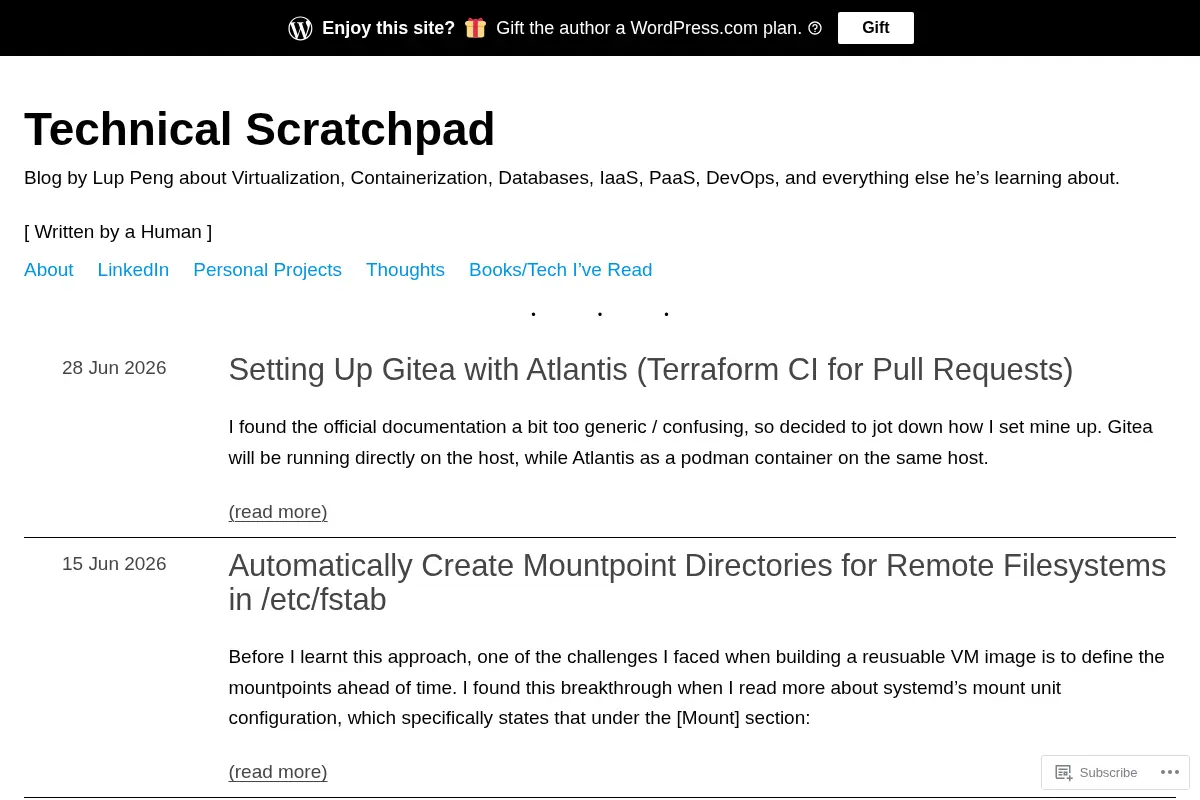 Technical Scratchpad
