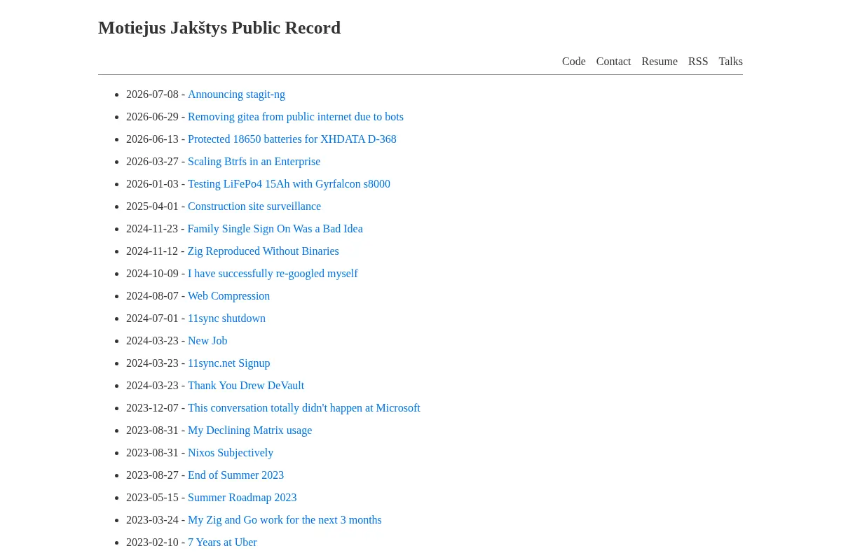 Motiejus Jakštytys Public Record