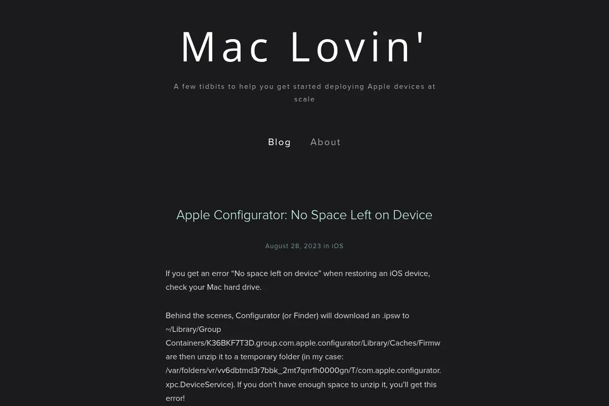 Mac Lovin'