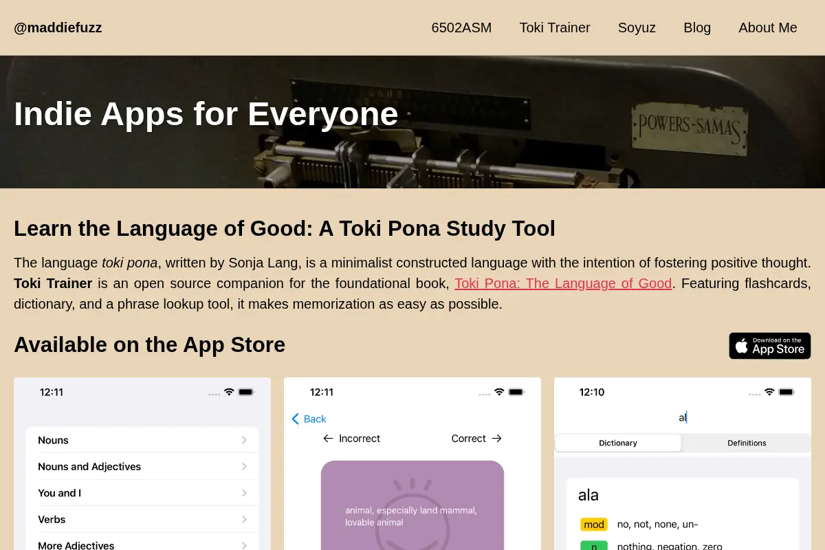 Indie Apps for Everyone - @maddiefuzz