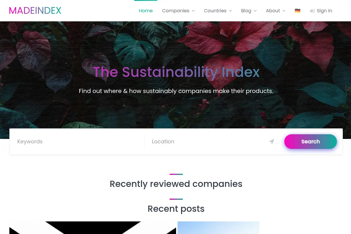 MadeIndex - The Sustainability Index