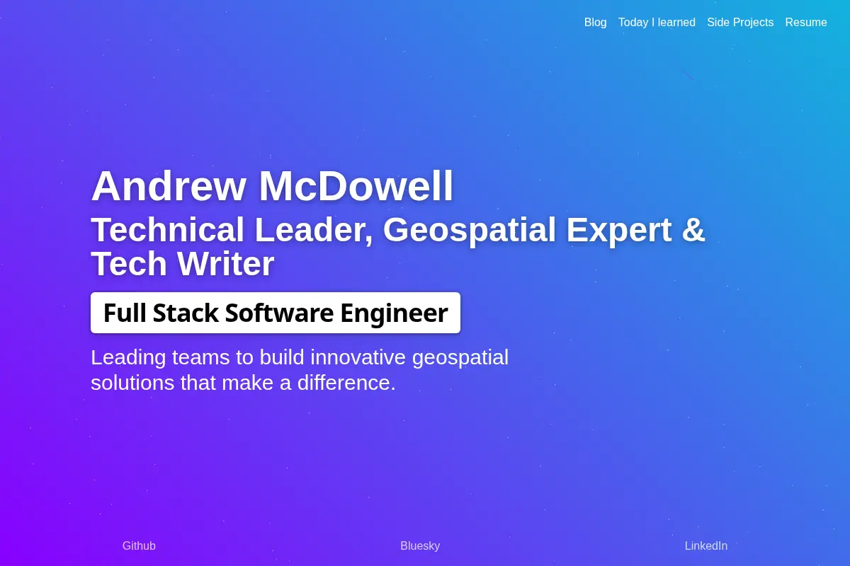 Andrew McDowell's Portfolio