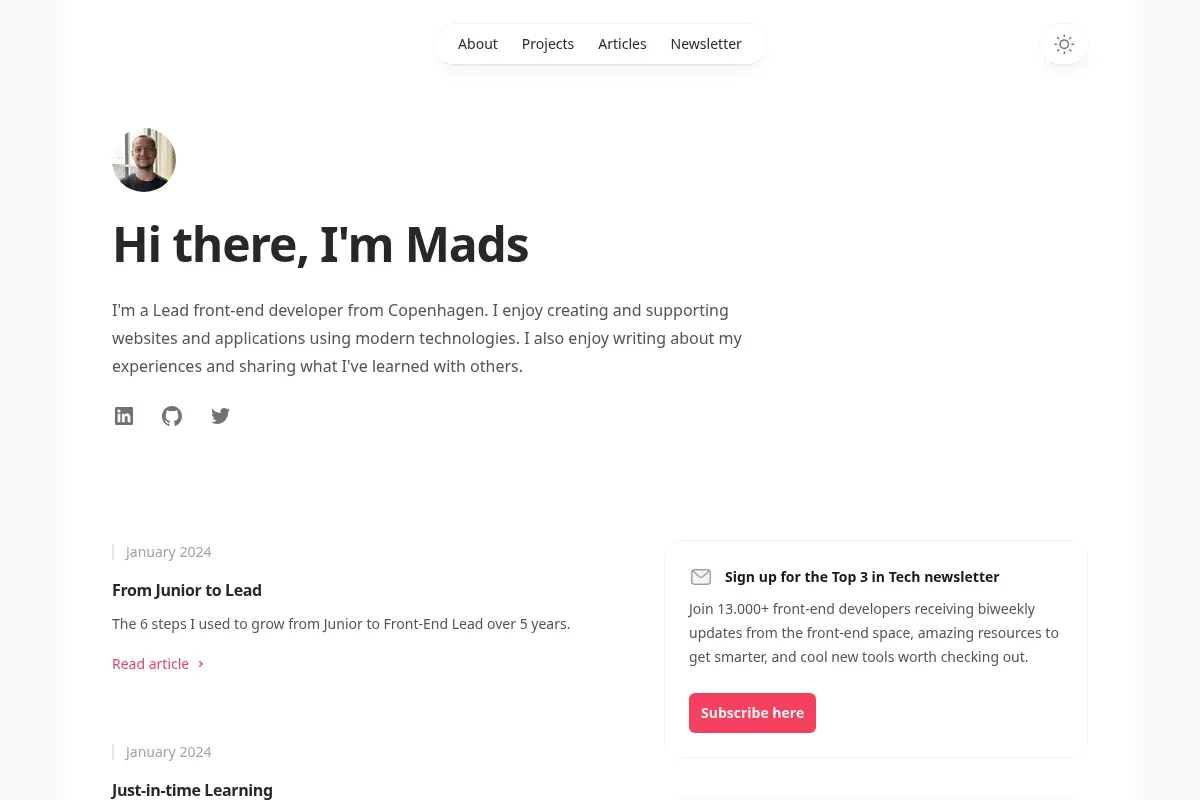 Mads Brodt - Front-end developer and teacher