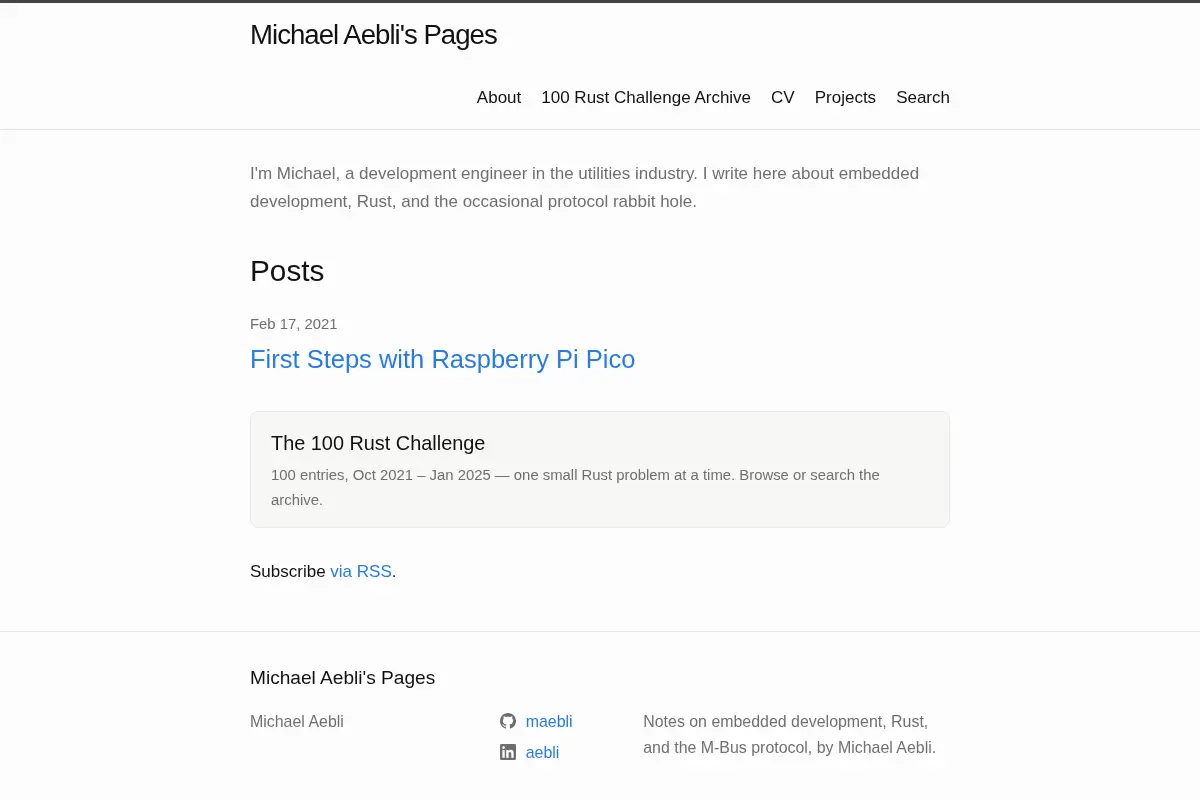 Michael Aebli’s Pages