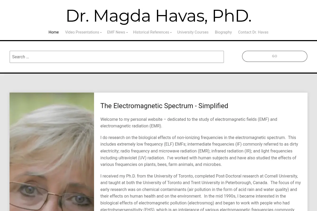 Dr. Magda Havas, PhD. – Electromagnetic Field News