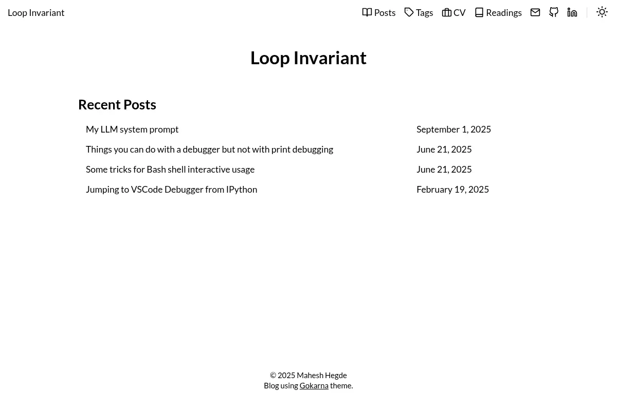 Loop Invariant