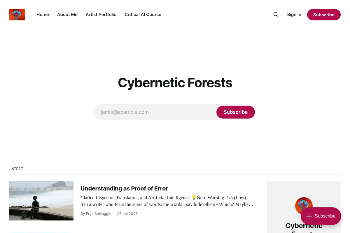 Cybernetic Forests Newsletter