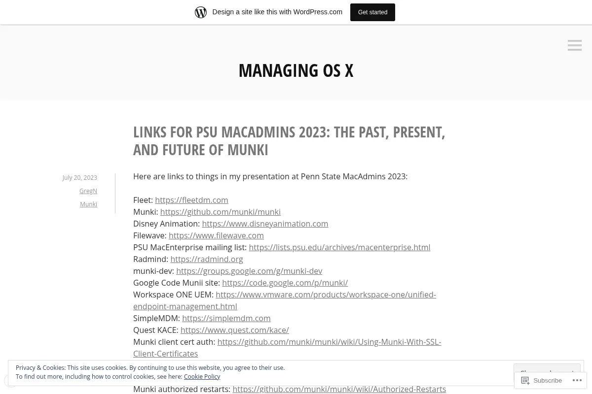 Managing OS X