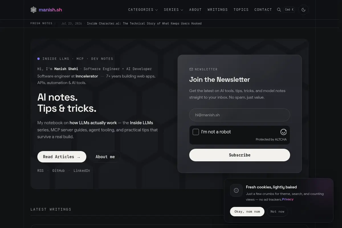 manish.sh — AI notes. Tips & tricks.