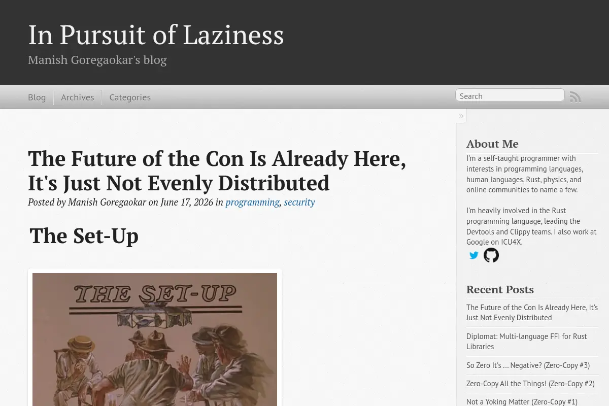 In Pursuit of Laziness