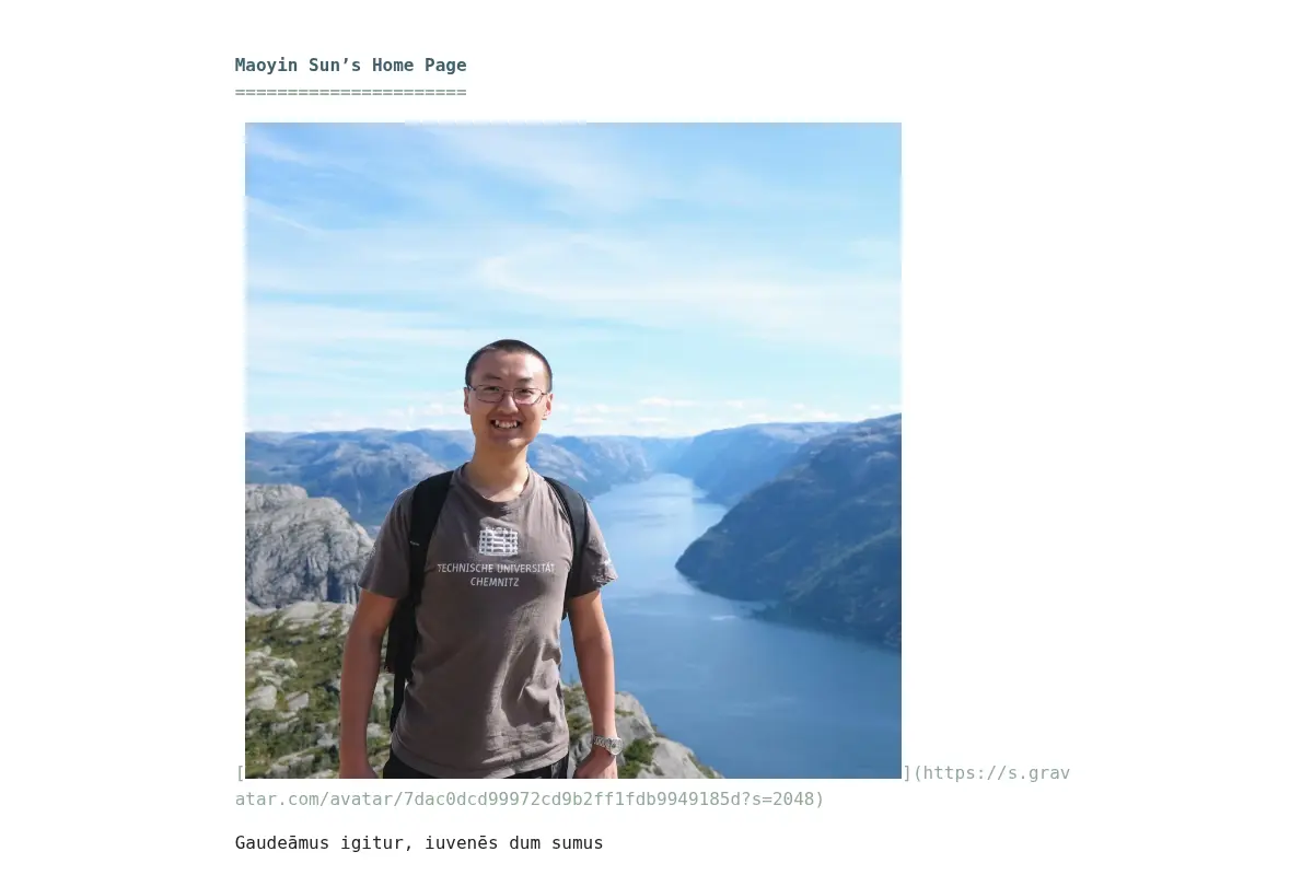 Maoyin Sun's Home Page