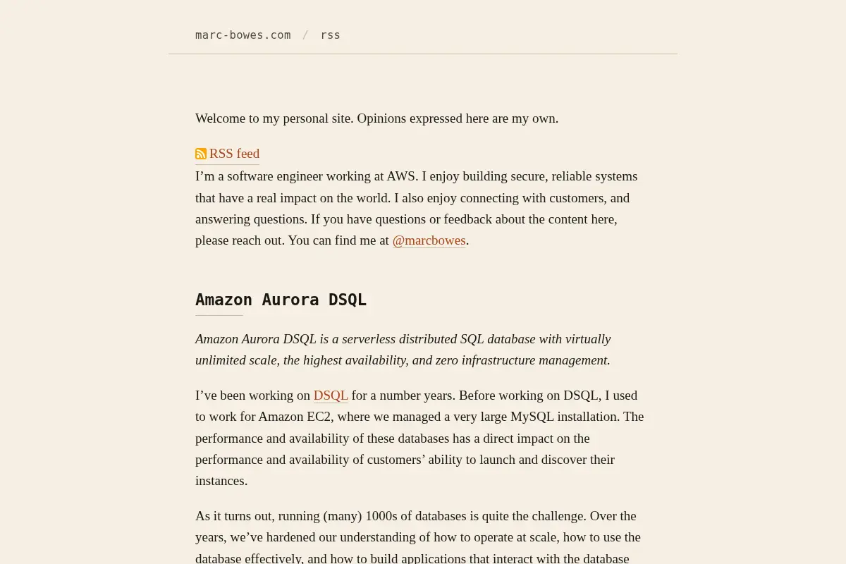 Marc Bowes – Personal Site