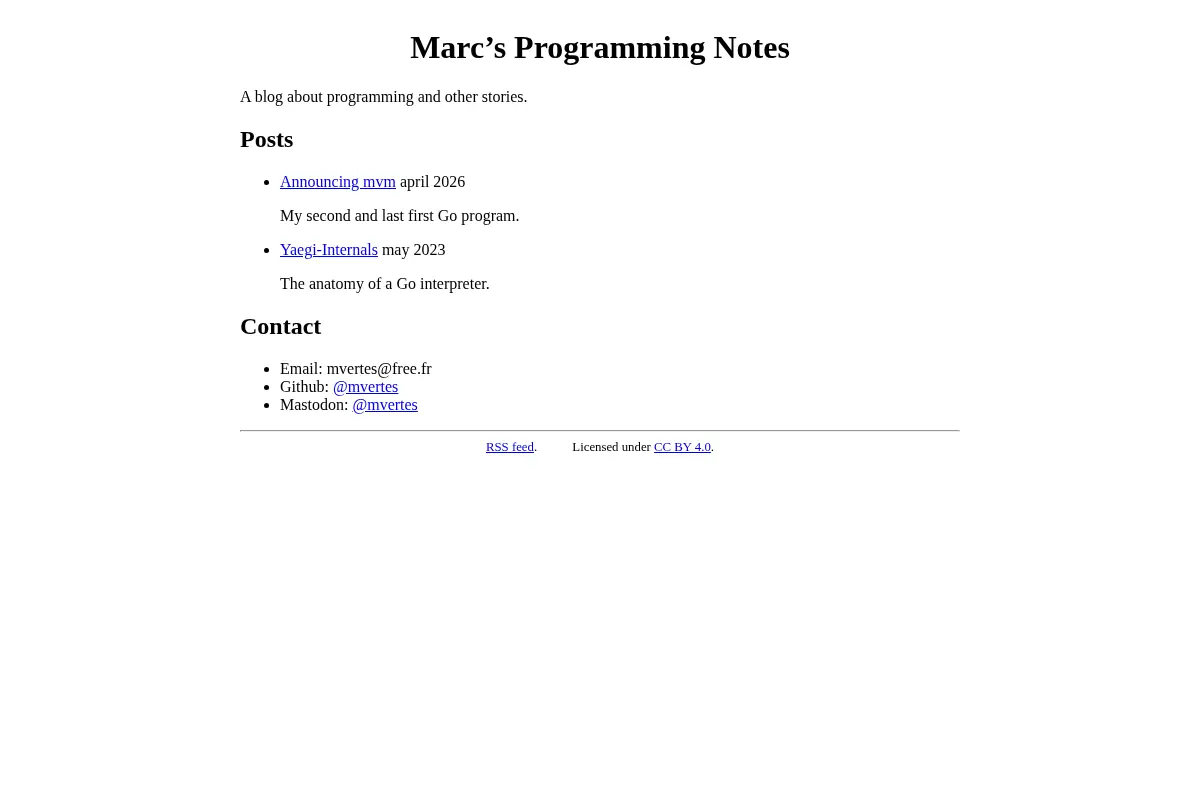 Marc's Programming Notes